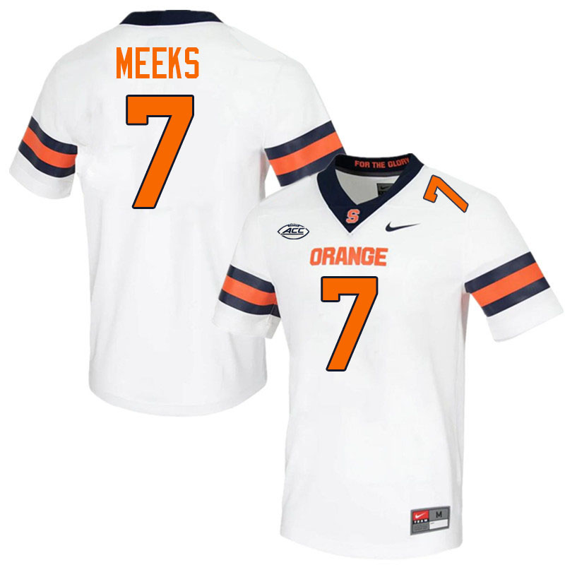 #7 Jackson Meeks Syracuse Orange Jerseys,Syracuse University Football Uniforms,Apparels-White